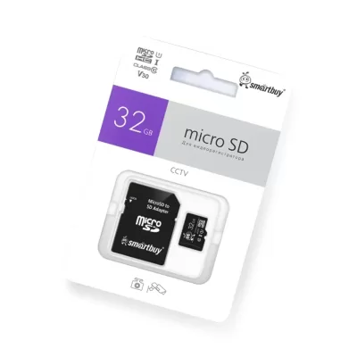 Карта памяти MicroSD 32 GB Smartbuy UHS v10 10 класс для видеонаблюдения