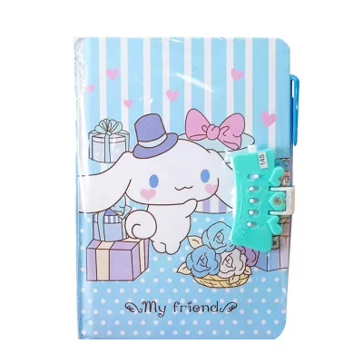 Блокнот с кодовым замком и ручкой "Корица" с подарками