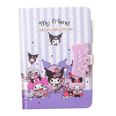 Блокнот с кодовым замком и ручкой "Куро и Мело" день рождения