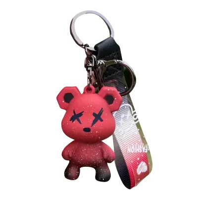 Брелок "Bearbrick" красный (градиент)