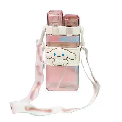 Бутылочка двойная, с трубочкой "My Mld" Корица, белый, 520мл