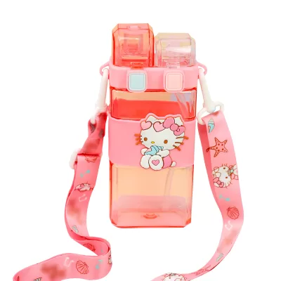 Бутылочка двойная, с трубочкой "My Mld" Кт, розовый, 520мл