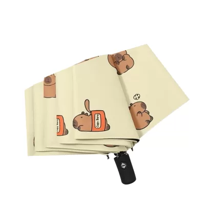 Зонт-автомат "Capybara chilling" серый