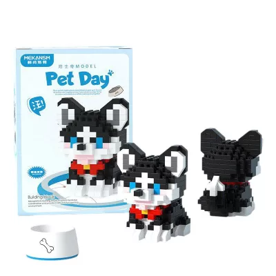 Конструктор "Pet Day" собачка, черно-белый №209 (252 детали)