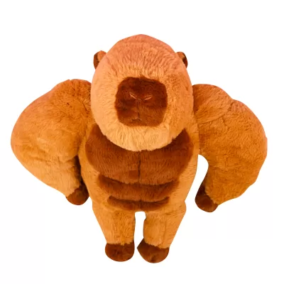 Мягкая игрушка "Капибара-качок" коричневый, 50см