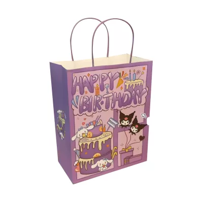 Подарочный пакет "My Mld" Kuro, Happy Birthday, фиолетовый, 21х15х8 см