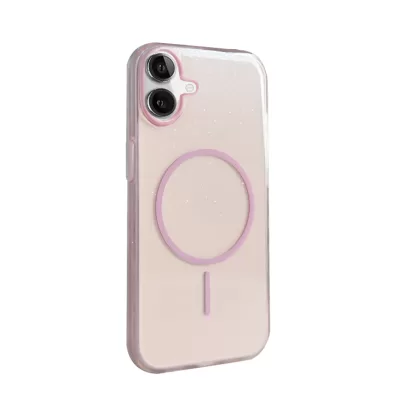 Чехол iP 16 J-Case Glitter MagSafe (Pink)
