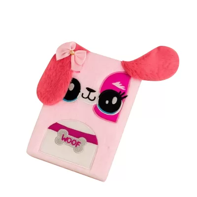 Блокнот плюшевый «Woo! Dog», pink, 21,5х15 см, плотность 70 гр.