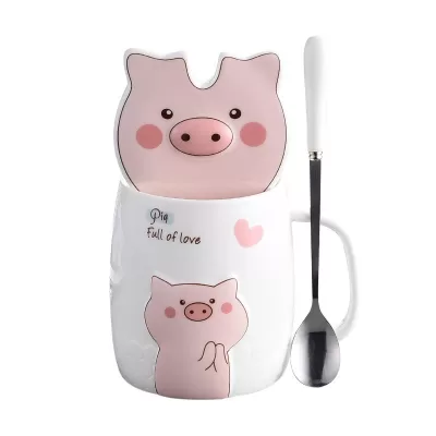 Кружка керамическая "Happy pig", mix