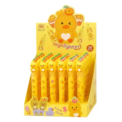 Маркер текстовыделитель 3 в 1 "Fruit duck"