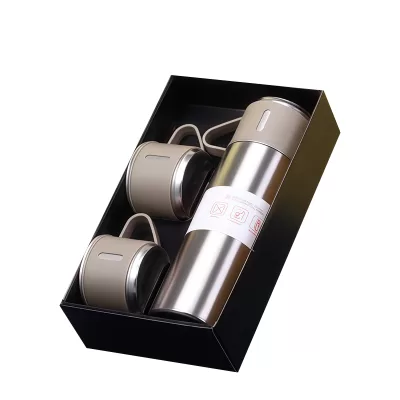 Набор из термоса и 2 чашек "Classic", silver (500 ml)