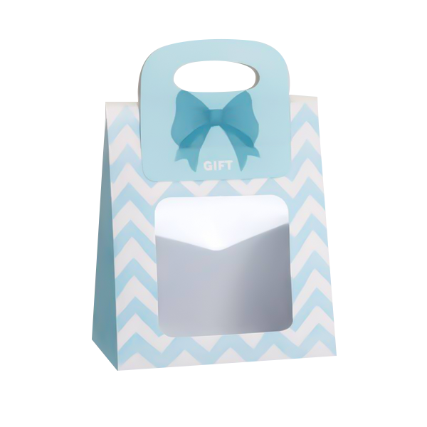 Пакет подарочный «Bag with a window», blue (17*18,5*8)