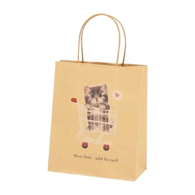 Пакет подарочный крафтовый «Katkiss», MEOW (21*25,5*10)