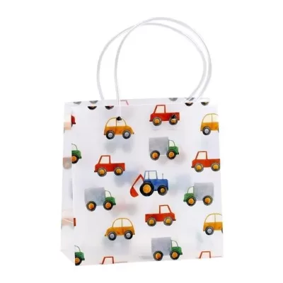 Пакет подарочный прозрачный «Crazy gift», tractor (22*21,5*10)