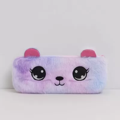 Пенал плюшевый "Multicolored cat", purple (20*10 см)