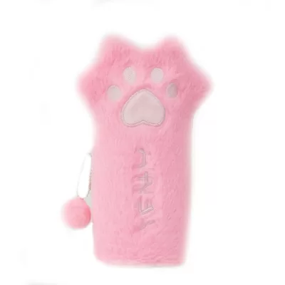 Пенал плюшевый "Pink paw", pink (20*12,5 см)