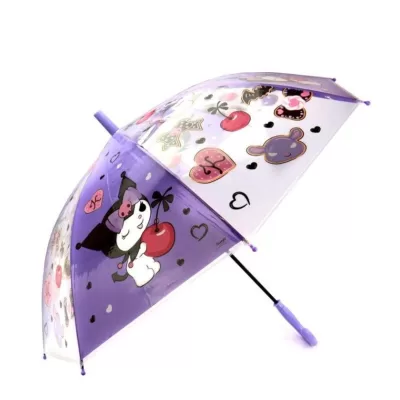 Прозрачный зонт для детей "Куроми-2", полуавтоматический (L=68 см, D=84 см)