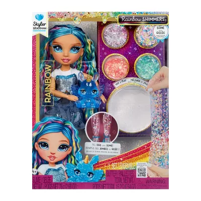 Рейнбоу Хай Кукла Шиммерс Скайлер голубая с аксессуарами Rainbow High