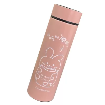 Термос с датчиком температуры «Nice animal», pink (500 ml)