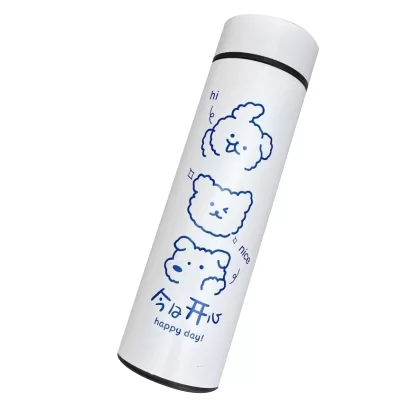 Термос с датчиком температуры «Nice animal», white (500 ml)