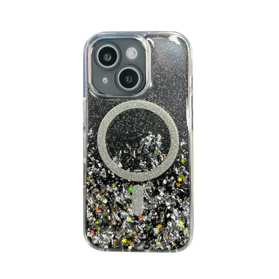 Чехол iP 14 DFANS Bling Magsafe (Black)