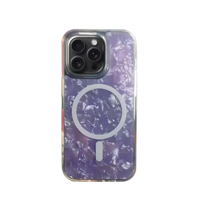 Чехол iP 14 Pro DFANS Pearl Case Magsafe (Purple)