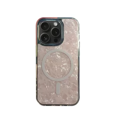Чехол iP 15 Pro DFANS Pearl Case Magsafe (Pink)