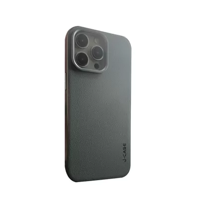 Чехол iP 15 Pro J-Case leather (Gray)