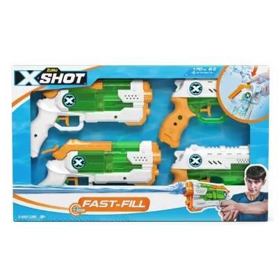 Бластер водный ZURU X-Shot Water FAST-FILL Комбо (бластеры 2х Нано + 2х Микро)