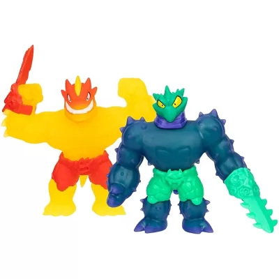 Гуджитсу Игровой набор Пламенный Блейзагот VS Кактикус Метеор Мэднесс тянущиеся фигурки GooJitZu