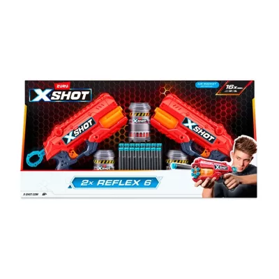 Игровой набор ZURU X-Shot EXCEL Рефлекс ДУО (2 бластера, 3 мишени, 16 снарядов)