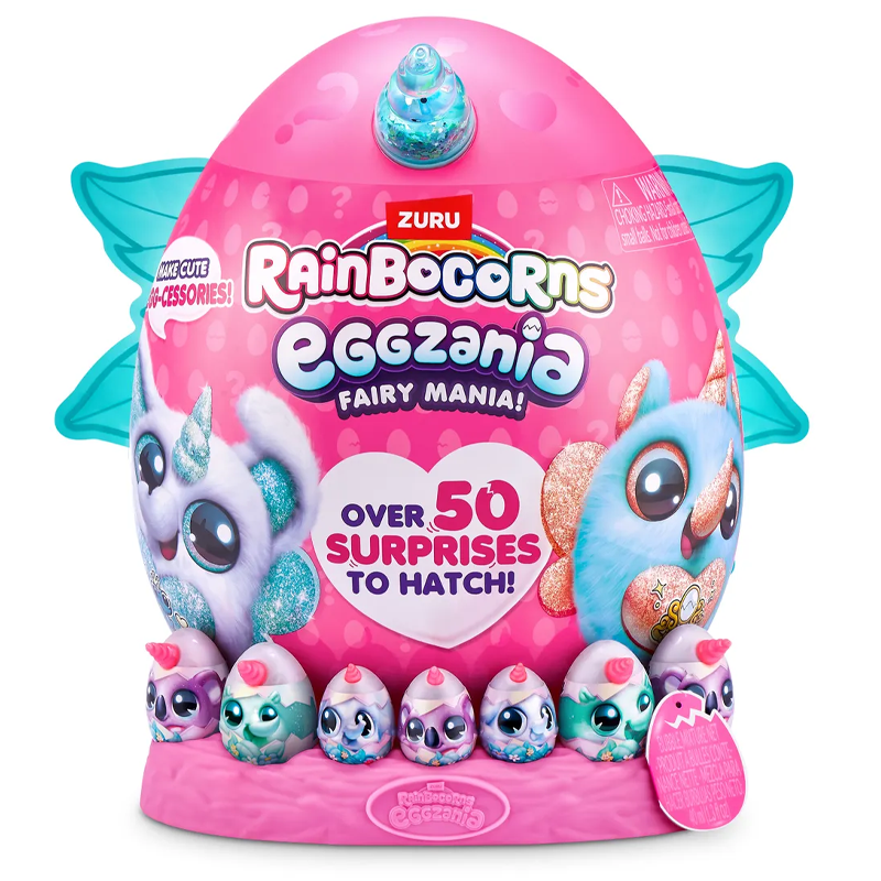 Игровой набор-сюрприз ZURU Rainbocorns Eggzania Fairy Mania S1 с акс. в асс., большой Игровой набор-сюрприз ZURU Rainbocorns Eggzania Fairy Mania S1 с акс. в асс., большой