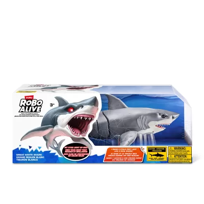 Игрушка ZURU Robo Alive интерактивная Белая акула S1