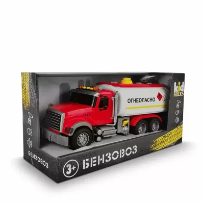 Игрушка-бензовоз KID ROCKS, масштаб 1:12, со звуком и светом, инерц. механизм