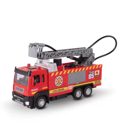 Игрушка-пожарная машина с цистерной KID ROCKS, масштаб 1:32, со звуком и светом, пружин. м