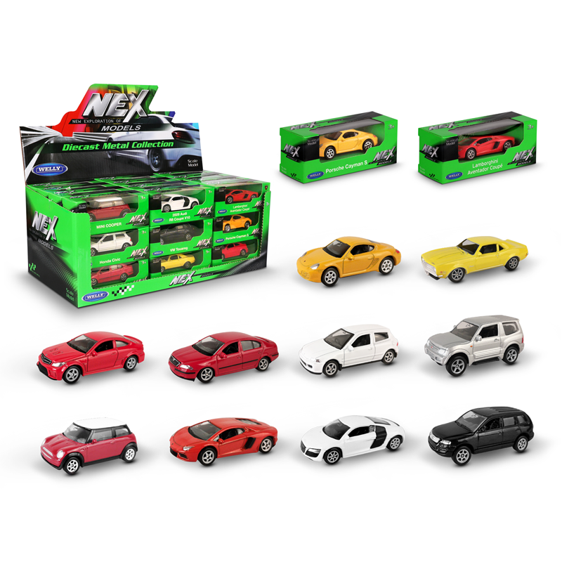 Машинка WELLY 1:60, в асс., набор 22B, дисплей-бокс 36 шт.