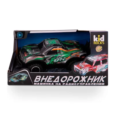 Машинка Р/У Kid Rocks 1:24 Внедорожник-пикап, зеленый
