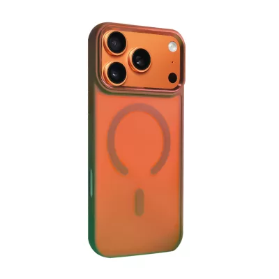 Чехол iP 17 Pro FreeKnit Clear Case with MagSafe (Cosmic Orange)