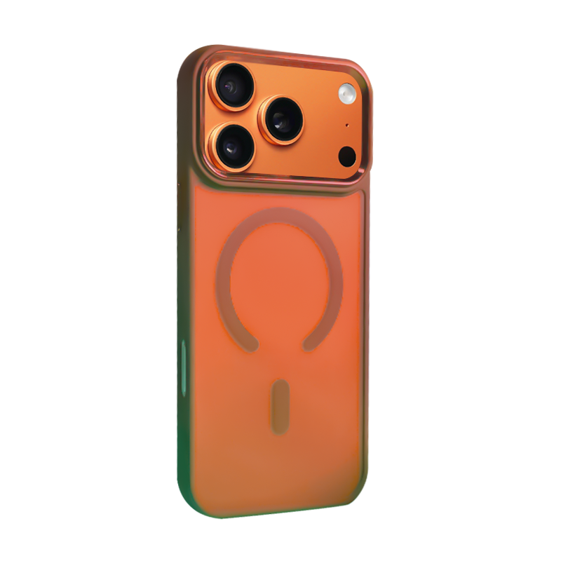 Чехол iP 17 Pro FreeKnit Clear Case with MagSafe (Cosmic Orange)