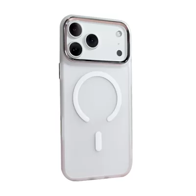 Чехол iP 17 Pro Max FreeKnit Clear Case with MagSafe (White)