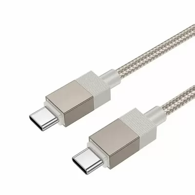 Кабель Type-C/Type-C Hoco X110 60W, нейлон 1м зололтой