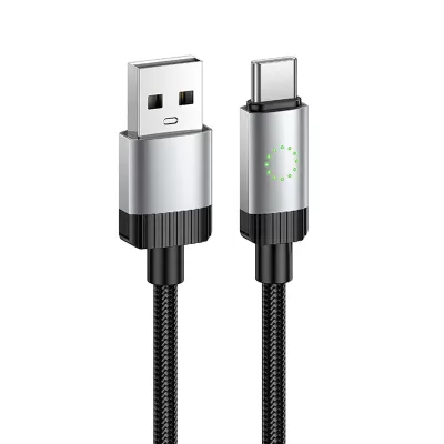 Кабель USB/Type-C Hoco X117 (1м), нейлон, черный