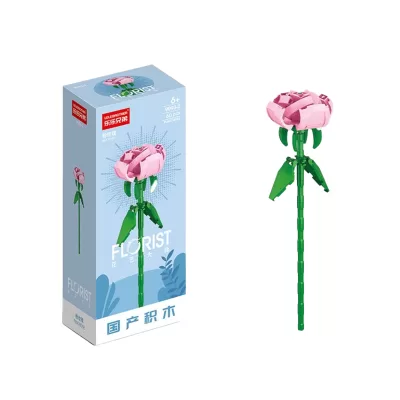 Конструктор "Florist" Розовая роза №9093-2 (60 деталей)