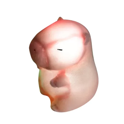 Мягкая игрушка "Glowing Capybara" розовый, 22см