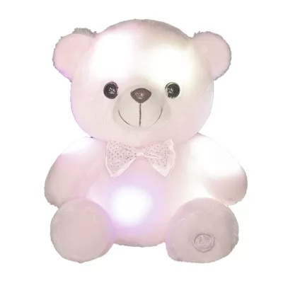 Мягкая игрушка "Glowing bear" белый, 20см