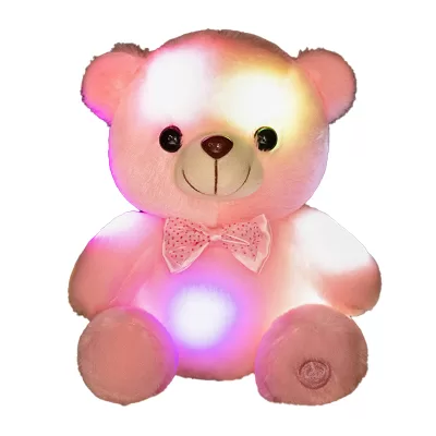 Мягкая игрушка "Glowing bear" розовый, 20см
