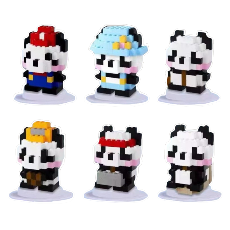 Набор конструкторов "Панда" 12 шт (311-424 детали)