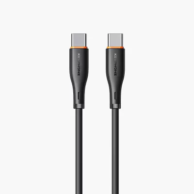 Кабель KEEPHONE LIQUID SILICONE 60W C-C (Black)