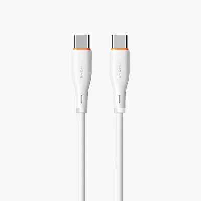 Кабель KEEPHONE LIQUID SILICONE 60W C-C (White)