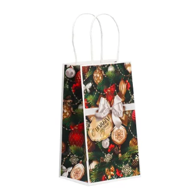 Пакет подарочный новогодний крафтовый «С Новым годом», 12×21×9 см